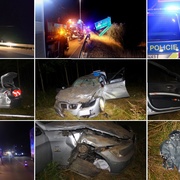 Velmi vážná nehoda uzavřela D5, přistával zde vrtulník