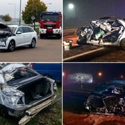 Noc a ráno ve znamení vážných nehod - více než deset zraněných