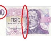 VAROVÁNÍ:  Pozor na falešné tisícikorunové bankovky