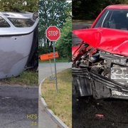 Nepozorná řidička na stopce smetla auto ze silnice
