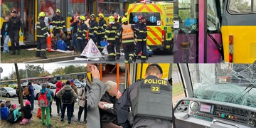 Střet dvou tramvají, na místě je více zraněných