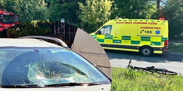 Střet cyklisty s osobním vozem