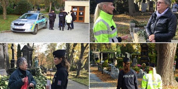 Policisté zvýšili dohled na hřbitovech a v okolí