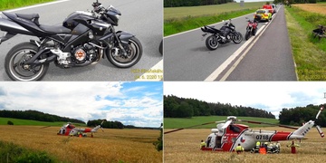 Odpolední havárie čtyř motorkářů