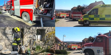 Požár ve sklepě rodinného domu v Chotěšově