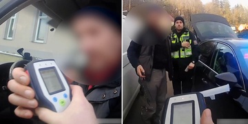 Opilý řidič na sebe sám upozornil a pak nadýchal více než tři promile alkoholu