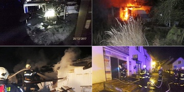 Prodejna autodílů vyhořela od počítače, provizorní domek od přímotopu