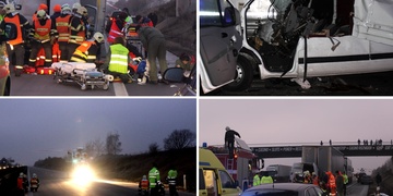 Další vážná nehoda uzavřela D5 + sražený chodec + zaklíněná žena ve voze