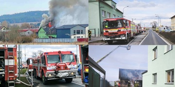 Rozsáhlý požár ubytovny