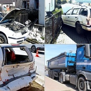 Nákladní vůz najel do osobního a zranil jeho řidičku