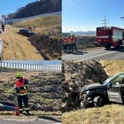 Auto skončilo v příkopu a řidič v nemocnici