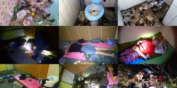 Squateři se zabarikádovali, strážní museli vykopávat dveře