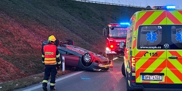 Dopravní nehoda na novém obchvatu Plzně