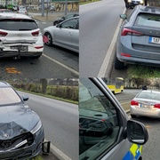Zfetovaný a opilý řidič způsobil nehodu čtyř vozů a z místa ujel