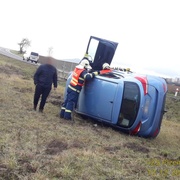 Řidička se otočila na psa a převrátila auto