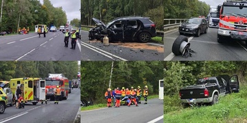 Dvě vážné dopravní nehody zaměstnaly všechny záchranné složky