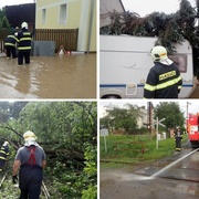 Povodeň a popadané stromy - hasiči si sáhli až na dno!