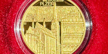 Plzeň má vlastní zlatou minci