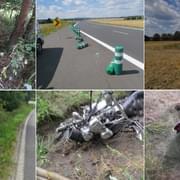 Šest nehod motocyklů za víkend