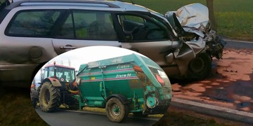 Nepřipoutaný řidič v plné rychlosti narazil do traktoru - muž zemřel na místě