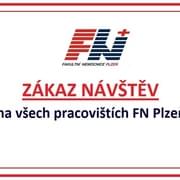Zákaz návštěv v nemocnici v Plzni