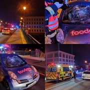 Těžce opilého chodce smetlo na Rooseveltově mostě auto