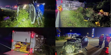 U vážné noční dopravní nehody zasahovaly všechny záchranné složky