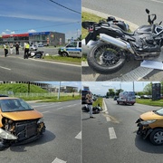 Střet auta s motocyklem