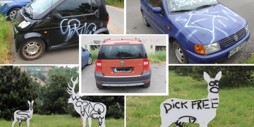 Vandal se sprejem za sebou nechal řádnou škodu