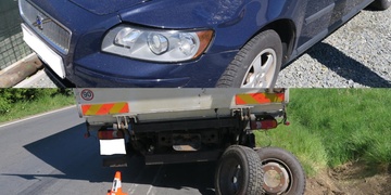 Nákladnímu vozidlu za jízdy uletěla zadní kola