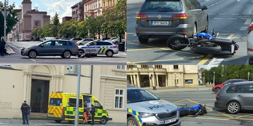 Dopravní nehoda na křižovatce Klatovská x Husova