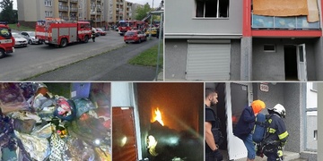 Požár bytu ve Skvrňanech