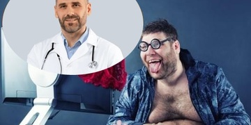 "Ano, fakt jsem krásný lékař z Anglie a teď mi pošli...!"