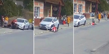 Auto bez řidiče na chodníku srazilo těhotnou ženu s kočárkem