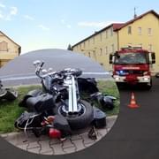 Vážné zranění motorkáře způsobila německá řidička