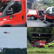 Vážná dopravní nehoda, řidiče museli z kabiny vystříhat hasiči