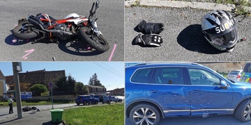 V Liticích došlo ke střetu auta s motocyklem