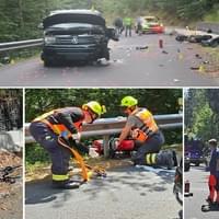 Během tragické dopravní nehody zemřel jeden muž na místě a šest osob bylo zraněno