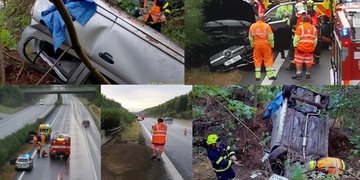 Dvě vážné dopravní nehody, k té druhé, kde byly i děti, musel letět vrtulník LZS