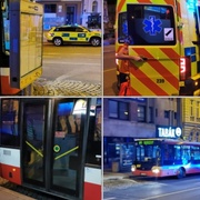 Střet autobusu s chodcem