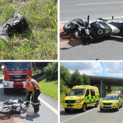 Dopravní nehoda auta s motorkou