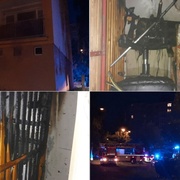 Požár ve sklepě panelového domu