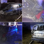 Shořela dvě auta
