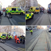 Střet auta s motorkou