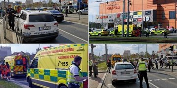 Před OC Plaza došlo ke střetu auta se dvěma dětmi