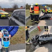Střet motocyklu s autem