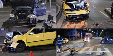 Řetězová nehoda tří vozů