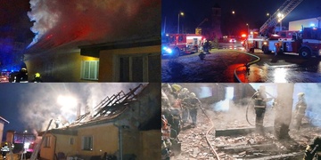 Rozsáhlý požár rodinného domu