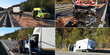 Předjížděl kolonu a smetl dělníky údržby