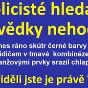 Policie pátrá po motorkáři z dnešního rána - prosím pomozte i Vy!